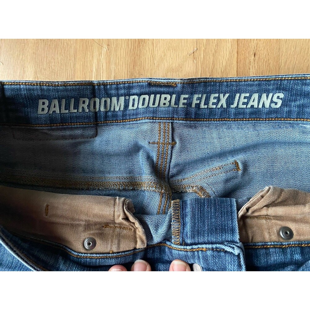 Duluth Trading Ballroom Double Flex Slim Fit Denim Jeans 5-Pocket 32x34 - Picture 3 of 5